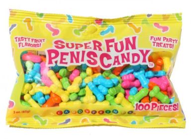 Super Fun Penis Candy 100 Pieces Fruit Flavors 3oz